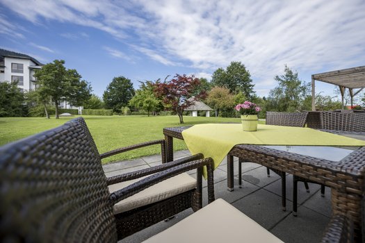 This picture shows the sun terrace of the panorama restaurant