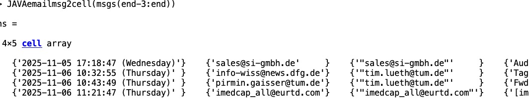 JAVAemailmsg2cell(msgs,)